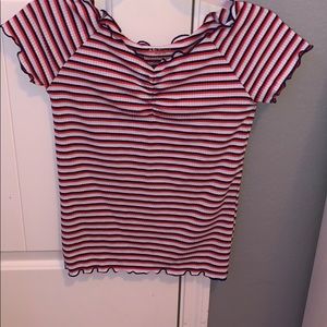 Red White and Blue Striped Shirt